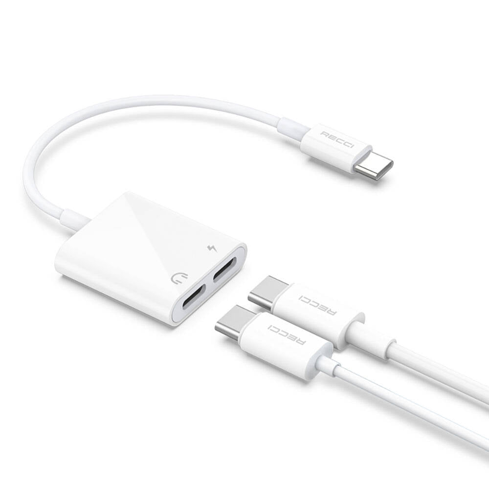 Recci RDS-A09 Type-C PD3.0 2in1 Şarj ve Ses Adaptörü - 3 Recci RDS-A09 Type-C PD3.0 2in1 Şarj ve Ses Adaptörü - 3
